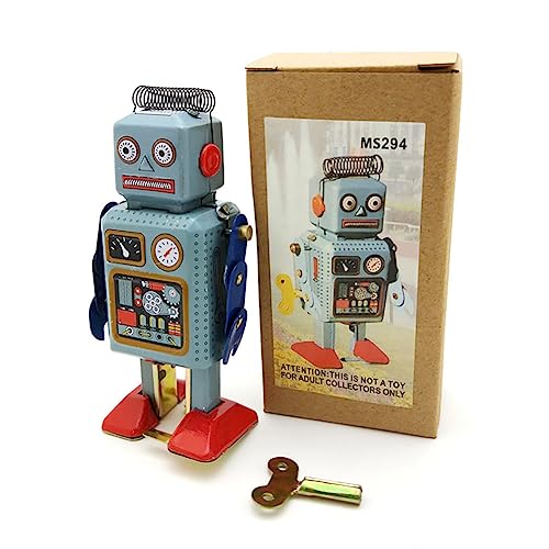 AYUNJIE Tin Toy MS294 Worker Robot Wind Up Toy Vintage Sammlerstück Kinder Geschenk für Jungen Mädchen Eltern-Kind-Interaktion von AYUNJIE