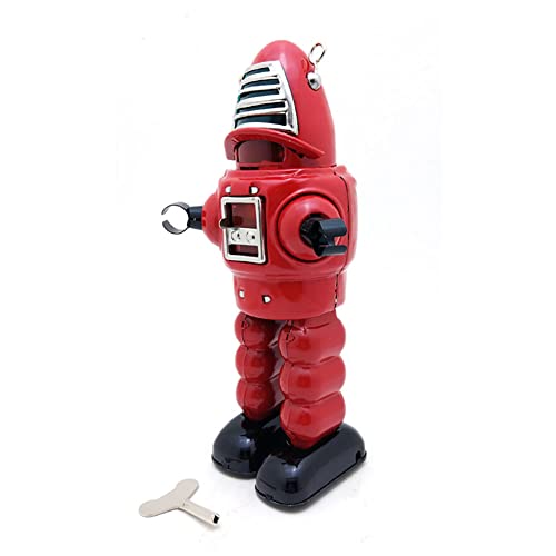 AYUNJIE Tin Toy MS430 Wind Up Toy Fencing Robot Adult Collection Toy Creative Gifts Vintage Collectible Kids Gift for Boys Girls Parent-Child Interaction (Rot) von AYUNJIE