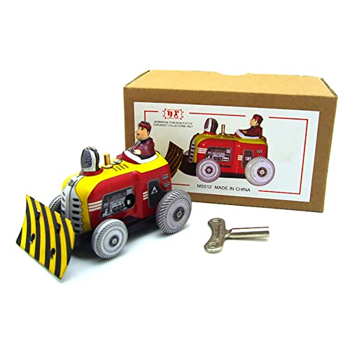 AYUNJIE Vintage MS512 Kleine Bulldozer Wind Up Spielzeug Zinn Spielzeug Nostalgische personalisierte kreative Requisiten Sammlerstück Kinder Geschenk für Eltern-Kind-Interaktion von AYUNJIE