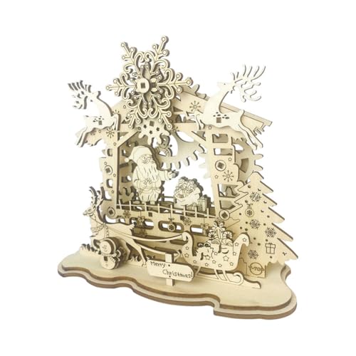 AYUNJIE Weihnachten Ornament Kinder dreidimensionale Puzzle Handmade DIY Montage Ornament, hölzerne kreative Urlaub Geschenk von AYUNJIE