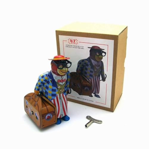 AYUNJIE Wind Up Spielzeug Personalisierte Dekoration Zinn Spielzeug MS516 Old Monkey Business Trip Vintage Sammlerstück Kinder Geschenk von AYUNJIE