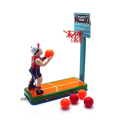 AYUNJIE Wind-Up Toy MM2005 Basketball Throw Tin Toy Nostalgisches Thema Personalisierte Dekoration Kinder Geschenk für Jungen Mädchen von AYUNJIE