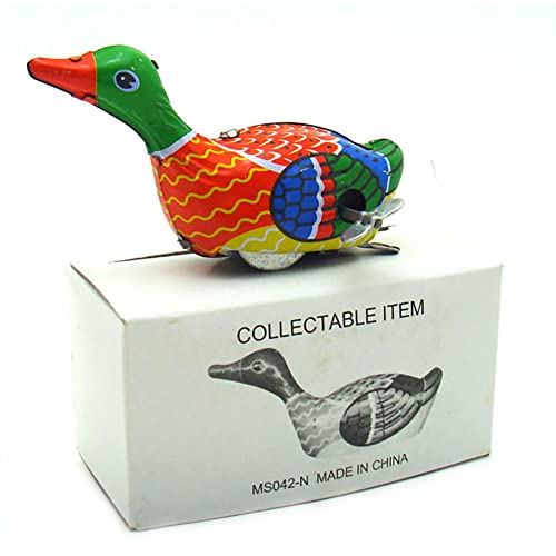 AYUNJIE Wind Up Toy MS042 Tin Duck Nostalgic Toys Vintage Collectible Tin Toys Kinder Geschenk für Jungen Mädchen Eltern-Kind-Interaktion von AYUNJIE