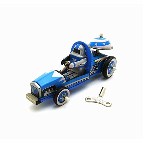 AYUNJIE Wind Up Toy MS269 Tin Racing Car Retro Adult Collection Toy Home Party Bar Dekoration Kinder Geschenk für Jungen Mädchen (Blau) von AYUNJIE