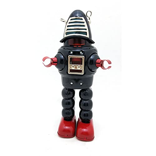 AYUNJIE Wind Up Toy MS430 Fechten Roboter Zinn Spielzeug Fotografie Requisiten Kreative Geschenke Vintage Sammlerstück Kinder Geschenk für Jungen Mädchen Eltern-Kind-Interaktion (Schwarz) von AYUNJIE