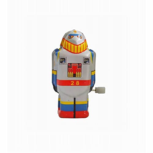 AYUNJIE Wind Up Toy MS493 Mini Super Robot / MS495 Mini Boy / MS496 Mini Girl Tin Toy Adult Collectible Toy Kids Gift for Boys Girls Parent-Child Interaction (Silber) von AYUNJIE