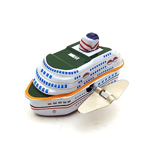 AYUNJIE Wind Up Toy Tin Toy MS660 / 661 Cruise Ship Collection Crafts Personalisierte Geschenke Kreative Requisiten Vintage Sammlerstück Kinder Geschenk (Grün) von AYUNJIE