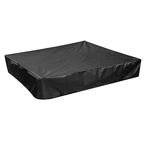 AYYDS Sandkasten Abdeckung Abdeckplane 150x150x20cm Wasserdicht Oxford-Stoff Sandkastenabdeckung mit Gummiband für Sandkasten Pool Kinder Garten (Schwarz) von AYYDS