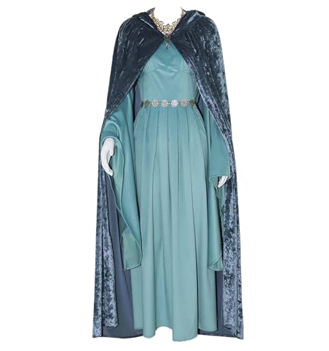 AYYOHON Arwen Kostüm Königin Prinzessin Arwen Kostüme Erwachsene Frauen Mittelgroße Renaissance Kleid Halloween Cosplay Verkleidung L von AYYOHON