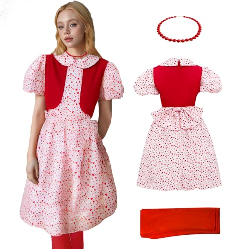 AYYOHON Cindy Lou Who Kostüm für Damen Cindy Lou Who rosa Kleid Nachthemd Weihnachtscharakter Cosplay-Anzug XL von AYYOHON