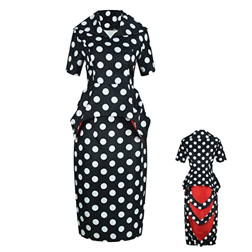 AYYOHON Coraline the Other Mother Kostüm Beldam Cosplay Uniform Vintage Polka Dot Kleid Halloween Wicked Witch Outfit S von AYYOHON