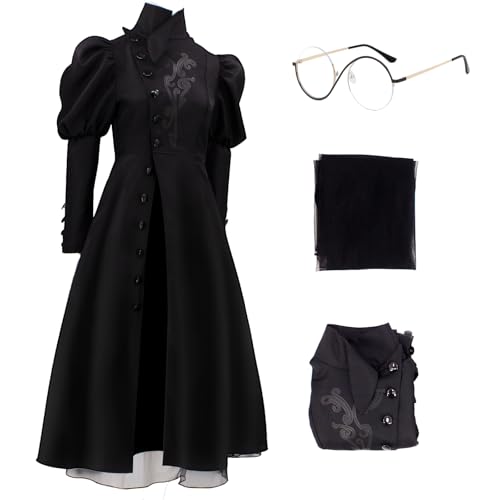 AYYOHON Erwachsene Elphaba Cosplay Kostüm Frauen Hexe Outfit mit Elphaba Brille 2025 Neueste Film Cosplay Halloween Anzug L von AYYOHON