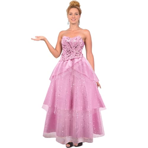 AYYOHON Glinda Kostüm Kleid Frauen Gute Hexe Rosa Kleid Kleid Erwachsene Halloween Party Cosplay Outfits für Erwachsene 2XL von AYYOHON