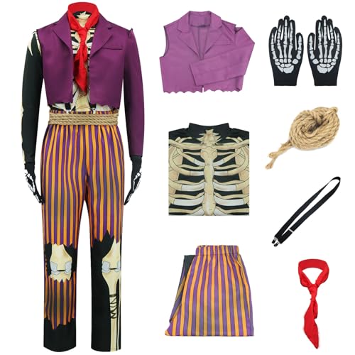 AYYOHON Hector Kostüm Herren Hector Rivera Cosplay Outfits Weste Skelett Hemd Hose Handschuhe Set Halloween Karneval Anzug L von AYYOHON