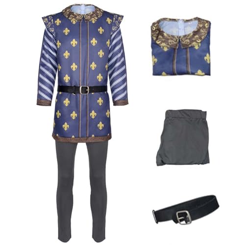 AYYOHON Prinz Kostüm Erwachsene Prinz Charming Fortuna Kostüm Halloween Cosplay Mittelalter Kostüme Verkleidung Deluxe Set 3XL von AYYOHON