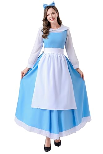 AYYOHON The Beast Kostüm Beauty Belle Cosplay Kostüm Dienstmädchen Kleid Dan Steven Uniform Halloween Prinz Kostüm Herren Aristokrat S von AYYOHON