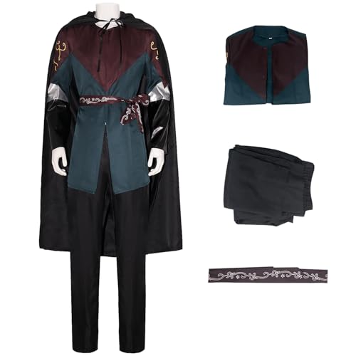 AYYOHON Thranduil Kostüm Herren Der Elfenkönig Halloween Cosplay Outfit Mittelalterlicher Krieger Umhang Set für Erwachsene 2XL von AYYOHON