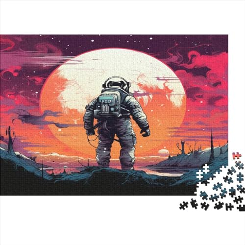 Astronaut 1000 Stück Puzzles Für Erwachsene Teenager Stress Abbauen Familien-Puzzlespiel 1000-teiliges Puzzle Kinder Lernspiel Spielzeug Geschenk Puzzel 1000pcs (75x50cm) von AYZOFCNDK