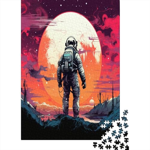 Astronaut Puzzle 1000 Teile Puzzles Für Erwachsene Lernspiel Herausforderungsspielzeug 1000-teilige Puzzlespiel Für Erwachsene Kinder Puzzel 1000pcs (75x50cm) von AYZOFCNDK