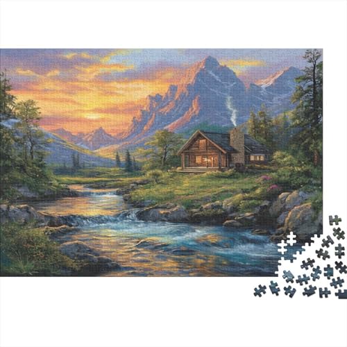 Berghütte 1000 Teile, Impossible Puzzle,GesKükenlichkeitsspiel Für Die Ganze Familie, Erwachsenenpuzzle Ab 14 Jahren Puzzel 1000pcs (75x50cm) von AYZOFCNDK