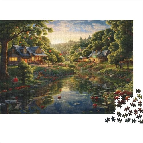 Berghütte Puzzle 1000 Teile, Erwachsene, Klassische Puzzle, Impossible Puzzle,GesKükenlichkeitsspiel Für Die Ganze Familie Erwachsenenpuzzle Ab 14 Jahren Puzzel 1000pcs (75x50cm) von AYZOFCNDK