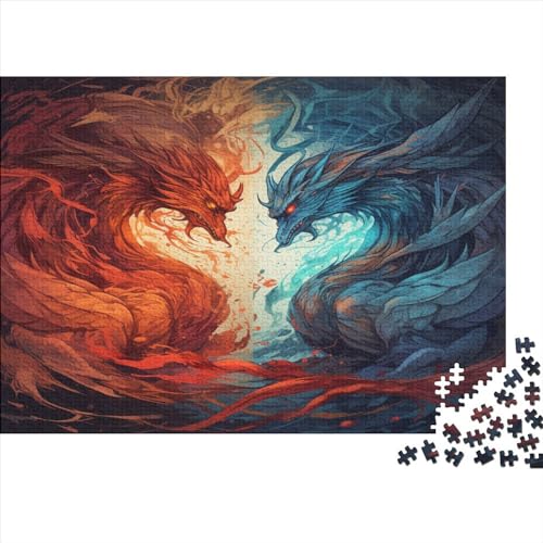 Böser Drache Puzzle 1000 Teile Erwachsene Puzzles Für Erwachsene Klassische Puzzles 1000 Teile Erwachsene Puzzlespiel Schwer Pädagogisches Spielzeug Erwachsene Kinder Puzzel 1000pcs (75x50cm) von AYZOFCNDK