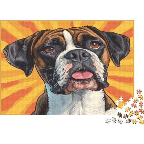 Boxer Puzzle 1000 Teile Puzzles Für Erwachsene Lernspiel Herausforderungsspielzeug 1000-teilige Puzzlespiel Für Erwachsene Kinder Puzzel 1000pcs (75x50cm) von AYZOFCNDK