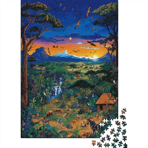 Buschtier 1000 Stück Puzzles Für Erwachsene Teenager Stress Abbauen Familien-Puzzlespiel Mit Poster in 1000-teiliges Puzzle Kinder Lernspiel Spielzeug Geschenk Puzzel 1000pcs (75x50cm) von AYZOFCNDK