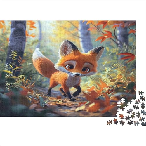 Cartoon Fuchs Puzzlespiel 1000 Teile Puzzles Für Erwachsene Lernspiel Herausforderung Spielzeug 1000 Teile Puzzles Für Erwachsene Kinder Erwachsenen Puzzlespiel Puzzel 1000pcs (75x50cm) von AYZOFCNDK