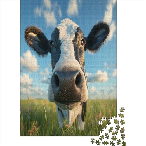 Cute Little Kuh Puzzle 1000 Teile Erwachsener Kniffel Spaß Für Die Ganze Familie - Abwechslungsreiche 1000 Puzzleteilige Motive Puzzle Erwachsene, Puzzel 1000pcs (75x50cm) von AYZOFCNDK