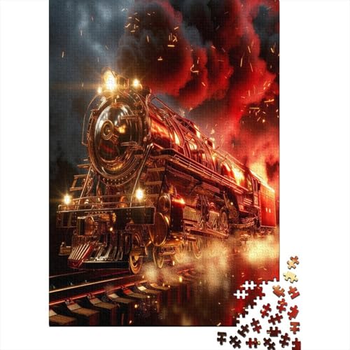 Dampfzug Puzzle 1000 Teile Puzzles Für Erwachsene Lernspiel Herausforderungsspielzeug 1000-teilige Puzzlespiel Für Erwachsene Kinder Puzzel 1000pcs (75x50cm) von AYZOFCNDK