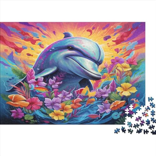 Delphin Puzzlespiel 1000 Teile Puzzles Für Erwachsene Lernspiel Herausforderung Spielzeug 1000 Teile Puzzles Für Erwachsene Kinder Erwachsenen Puzzlespiel Puzzel 1000pcs (75x50cm) von AYZOFCNDK