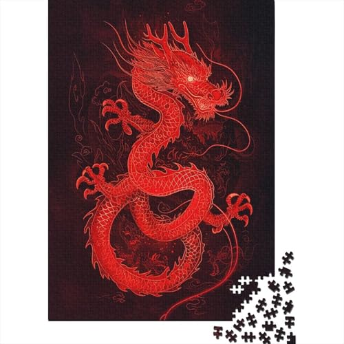 Drache 1000 Stück Puzzles Für Erwachsene Teenager Stress Abbauen Familien-Puzzlespiel 1000-teiliges Puzzle Kinder Lernspiel Spielzeug Geschenk Puzzel 1000pcs (75x50cm) von AYZOFCNDK