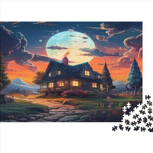 EIN gemütliches Ferienhaus 1000 Stück Puzzles Für Erwachsene Teenager Stress Abbauen Familien-Puzzlespiel Mit Poster in 1000-teiliges Puzzle Kinder Lernspiel Spielzeug Puzzel 1000pcs (75x50cm) von AYZOFCNDK