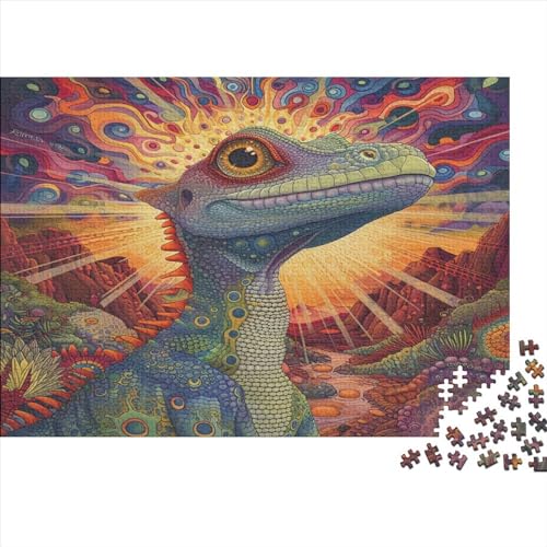 Echse 1000 Stück Puzzles Für Erwachsene Teenager Stress Abbauen Familien-Puzzlespiel Mit Poster in 1000-teiliges Puzzle Kinder Lernspiel Spielzeug Geschenk Puzzel 1000pcs (75x50cm) von AYZOFCNDK