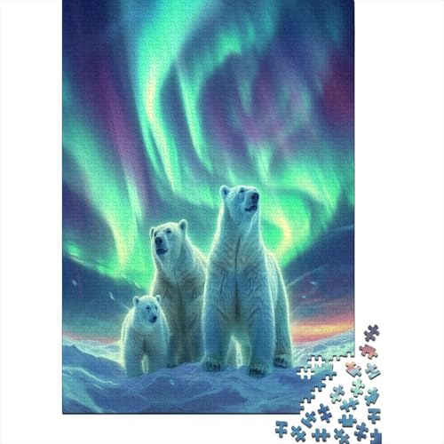 Eisbär Puzzle 1000 Teile Puzzles Für Erwachsene Lernspiel Herausforderungsspielzeug 1000-teilige Puzzlespiel Für Erwachsene Kinder Puzzel 1000pcs (75x50cm) von AYZOFCNDK