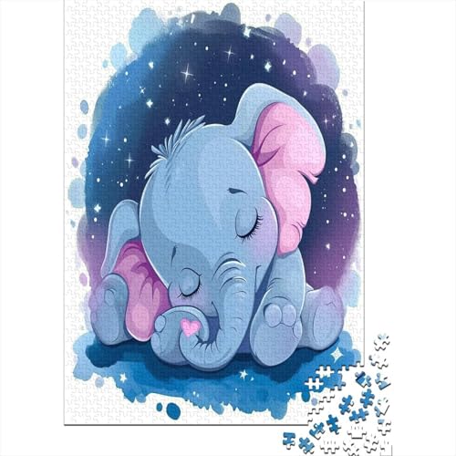 Elefant Puzzle 1000 Teile Puzzle Erwachsene Schwieriges Schwer Puzzle Für Erwachsene Und Kinder Ab 14 Jahren Puzzel 1000pcs (75x50cm) von AYZOFCNDK