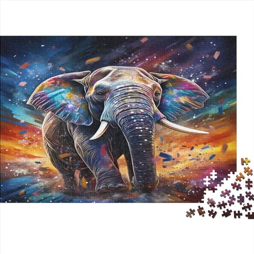 Elefant Puzzlespiel 1000 Teile Puzzle Für Erwachsene Und Kinder Ab 14 Jahren, Puzzle-Motiv Erwachsenen Puzzlespiel Puzzel 1000pcs (75x50cm) von AYZOFCNDK