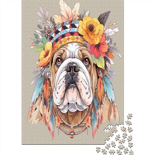 Französische BullHUNDge 1000 Stück Puzzles Für Erwachsene Teenager Stress Abbauen Familien-Puzzlespiel 1000-teiliges Puzzle Kinder Lernspiel Spielzeug Geschenk Puzzel 1000pcs (75x50cm) von AYZOFCNDK