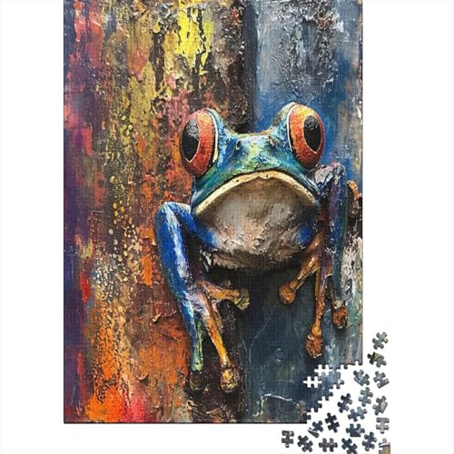 Frosch Puzzle 1000 Teile Erwachsener Kniffel Spaß Für Die Ganze Familie - Abwechslungsreiche 1000 Puzzleteilige Motive Puzzlespiel Erwachsene, Puzzel 1000pcs (75x50cm) von AYZOFCNDK