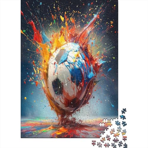 Fußball 1000 Stück Puzzles Für Erwachsene Teenager Stress Abbauen Familien-Puzzlespiel 1000-teiliges Puzzle Kinder Lernspiel Spielzeug Geschenk Puzzel 1000pcs (75x50cm) von AYZOFCNDK