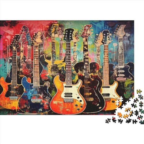 Gitarre 1000 Teile, Impossible Puzzle,GesKükenlichkeitsspiel Für Die Ganze Familie, Erwachsenenpuzzle Ab 14 Jahren Puzzel 1000pcs (75x50cm) von AYZOFCNDK