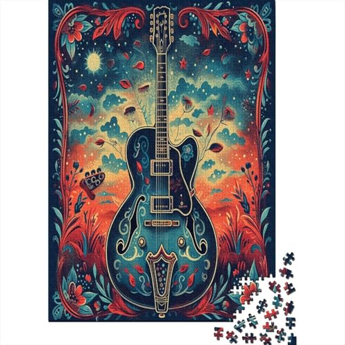 Gitarre Puzzle 1000 Teile Erwachsener Kniffel Spaß Für Die Ganze Familie - Abwechslungsreiche 1000 Puzzleteilige Motive Puzzlespiel Erwachsene, Puzzel 1000pcs (75x50cm) von AYZOFCNDK