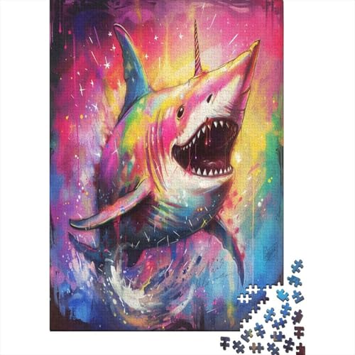 Great White Hai Puzzle 1000 Teile Erwachsener Kniffel Spaß Für Die Ganze Familie - Abwechslungsreiche 1000 Puzzleteilige Motive Puzzlespiel Erwachsene, Puzzel 1000pcs (75x50cm) von AYZOFCNDK