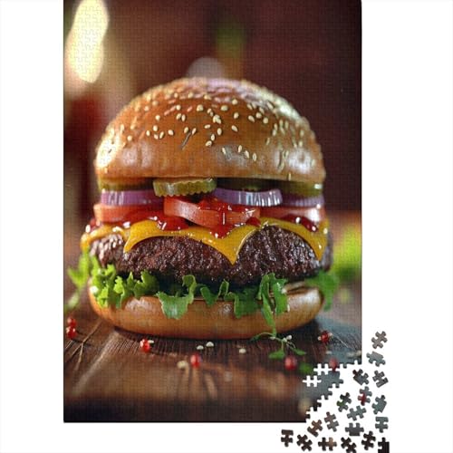 Hamburger 1000 Stück Puzzles Für Erwachsene Teenager Stress Abbauen Familien-Puzzlespiel 1000-teiliges Puzzle Kinder Lernspiel Spielzeug Geschenk Puzzel 1000pcs (75x50cm) von AYZOFCNDK