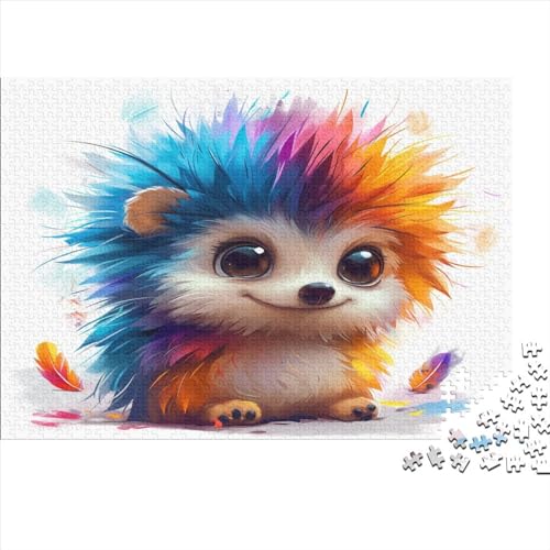 Igel 1000 Stück Puzzles Für Erwachsene Teenager Stress Abbauen Familien-Puzzlespiel 1000-teiliges Puzzle Kinder Lernspiel Spielzeug Geschenk Puzzel 1000pcs (75x50cm) von AYZOFCNDK