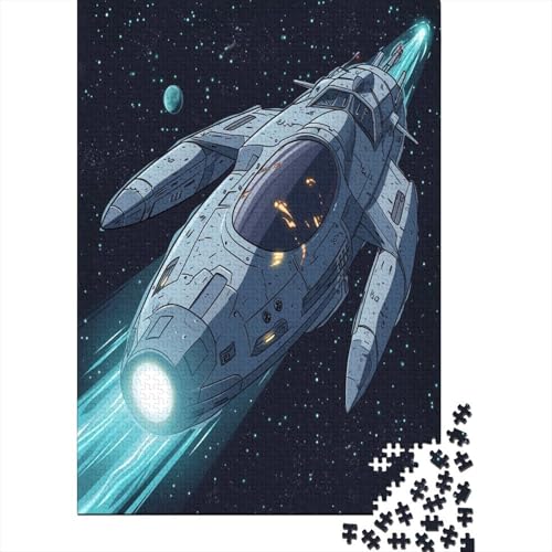 Interstellare Raumschiffe 1000 Stück Puzzles Für Erwachsene Teenager Stress Abbauen Familien-Puzzlespiel 1000-teiliges Puzzle Kinder Lernspiel Spielzeug Geschenk Puzzel 1000pcs (75x50cm) von AYZOFCNDK