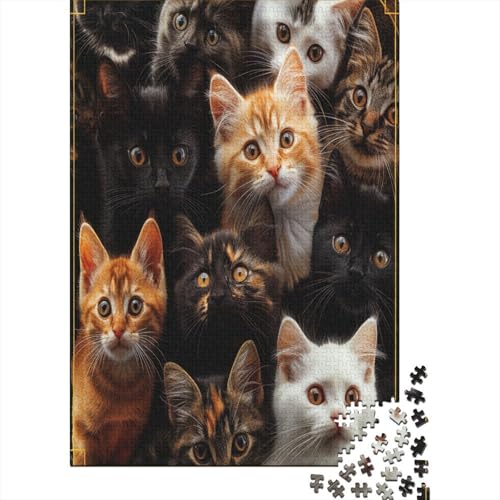 Kat Puzzle 1000 Teile Erwachsener Kniffel Spaß Für Die Ganze Familie - Abwechslungsreiche 1000 Puzzleteilige Motive Puzzlespiel Erwachsene, Puzzel 1000pcs (75x50cm) von AYZOFCNDK