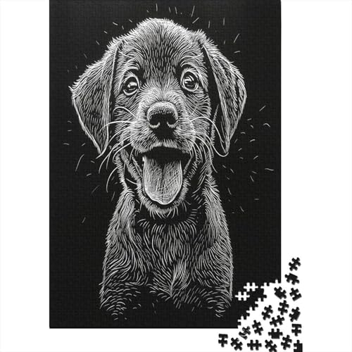 Labrador Retriever 1000 Stück Puzzles Für Erwachsene Teenager Stress Abbauen Familien-Puzzlespiel Mit Poster in 1000-teiliges Puzzle Kinder Lernspiel Spielzeug Geschenk Puzzel 1000pcs (75x50cm) von AYZOFCNDK