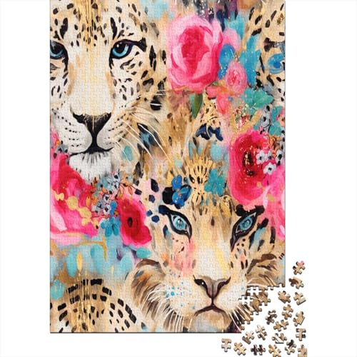 Leopard Puzzle 1000 Teile Puzzle Für Erwachsene Und Kinder Ab 14 Jahren Puzzel 1000pcs (75x50cm) von AYZOFCNDK